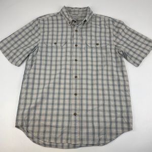 Carhartt Mens Size L Regular Plaid Workwear Short Sleeve Shirt 101961
